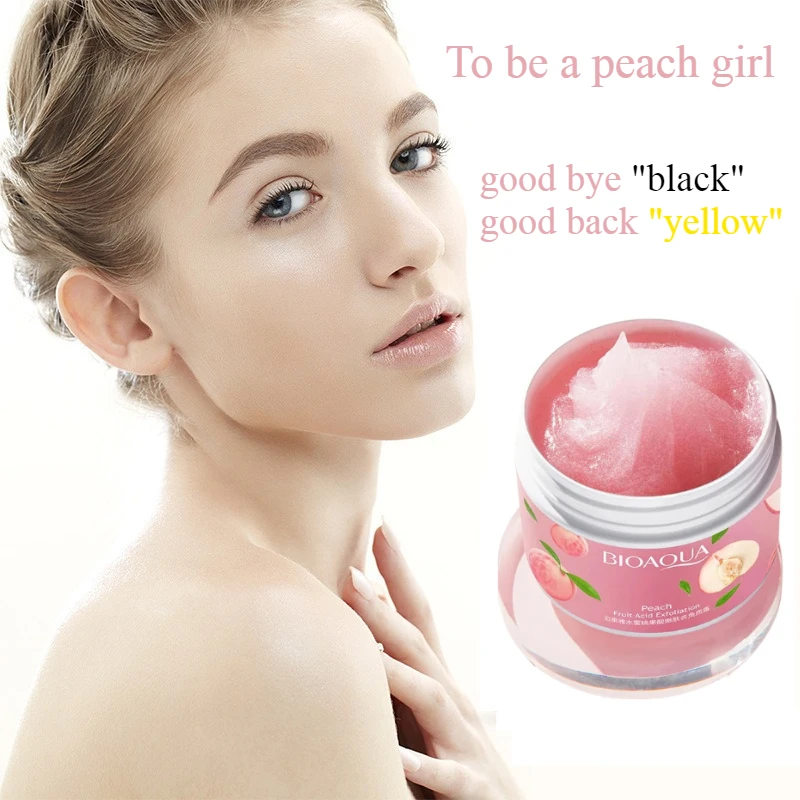 

140g Peach Extract Fruit Acid Exfoliation Soft Moisturizing Hydrating Facial Skin Care Delicate and Smooth Face Scrub