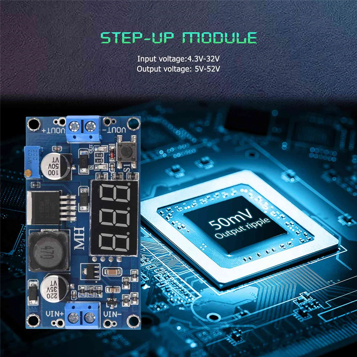 DC-DC Step-Up Converter Module 4A Power Supply Voltage Adjustable XL6009E1