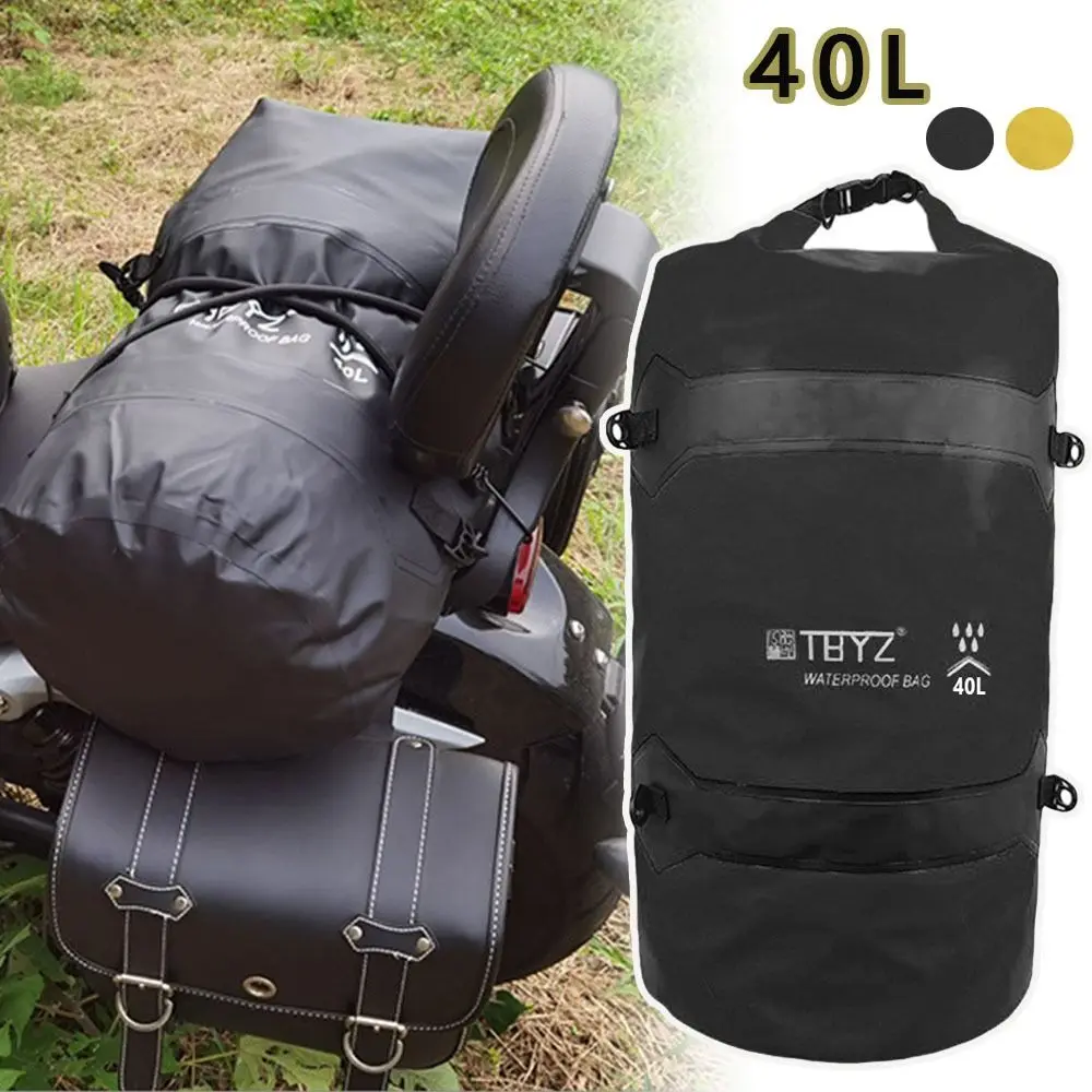 

Durable 40L Capacity Motorcycle Backpack 2 Colors Waterproof Touring Pannier Rainproof Bike Carrier Bag Outdoor Travel
