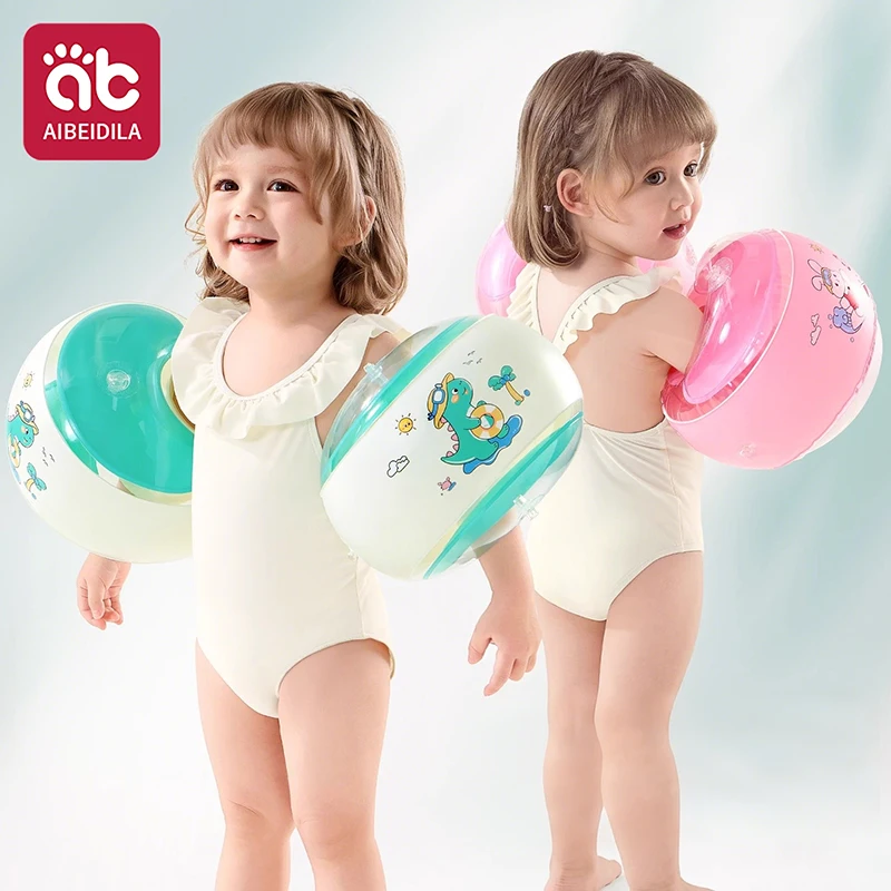 

AIBEDILA Arm Swimming Rings for Kids Inflatable Floating Arm Sleeves Double Air Bag Swimming Pool Floaters Swimming Accessories