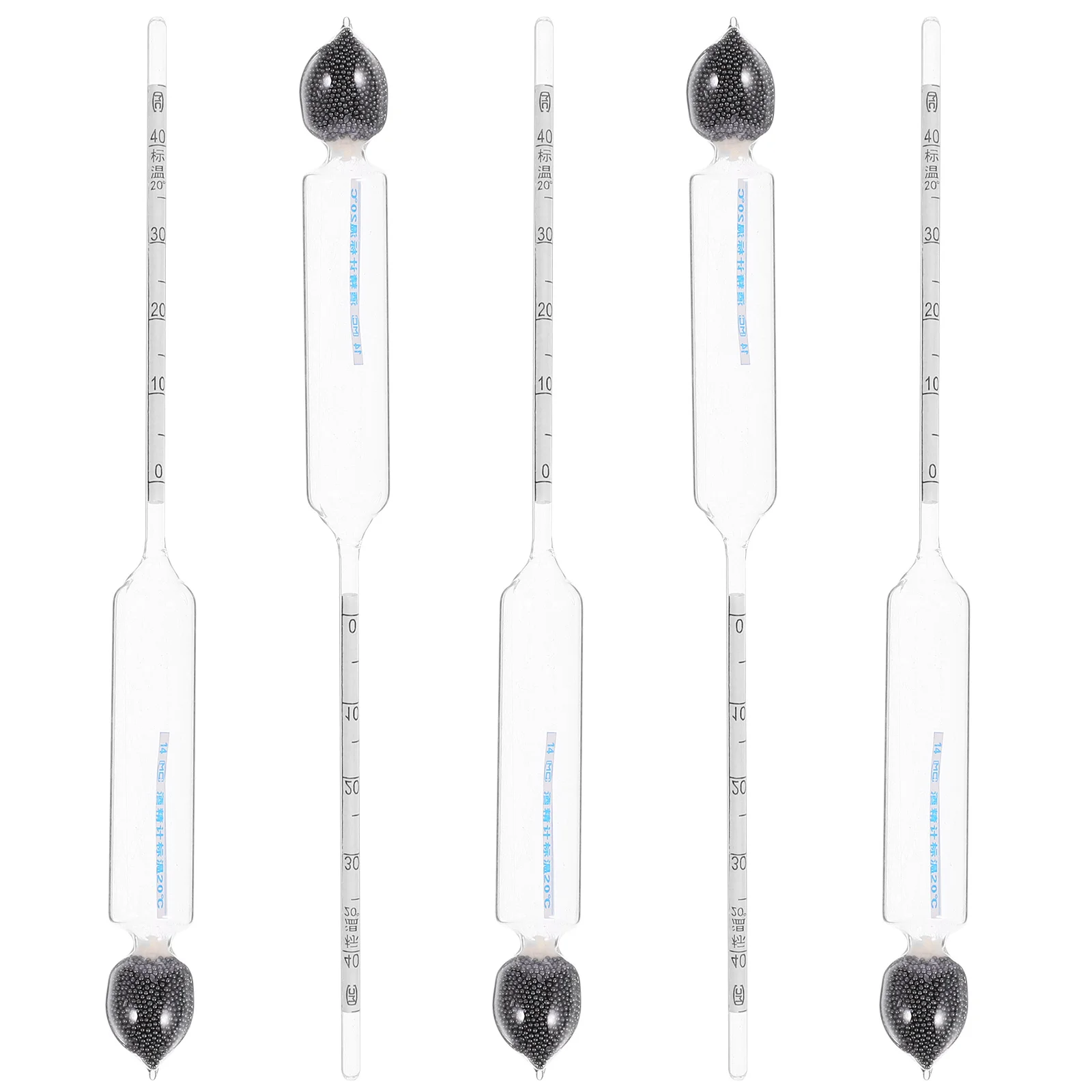 

5Pcs Alcohol Tester Glass Alcoholmeter Hydrometer Triple Scale Thermometer for Home Wine Alcohol Level Measurement Kit