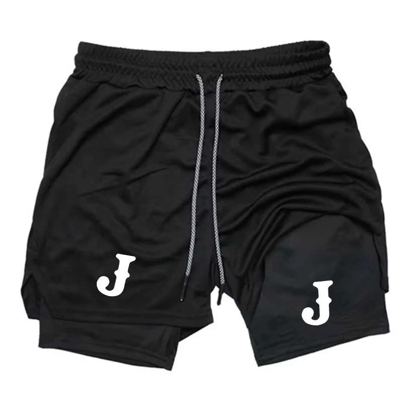 

Athletic Activewear 2-in-1 Gym Workout Shorts for Men Stretchy Fashion Athletic Compression Fitness Running Jogging Double Deck