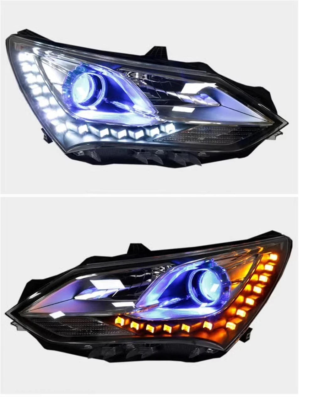 Car front bumper modified led headlight Assembly for Build Your Dreams BYD Song DRL daytime running light turn signal