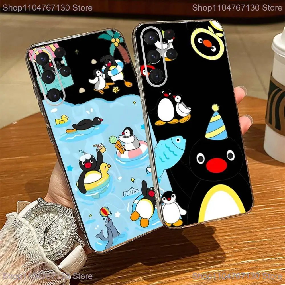 

Funny Cartoon cute capybara Phone Case For Samsung S24,30,21,22,23,20 FE,lite,PIus,Ultra,5G,Note,9,10 Transparent Cover