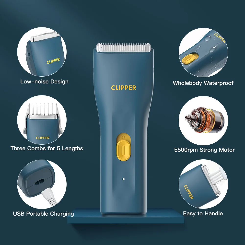 Baby Hair Trimmer Quiet Body Clipper Trimer for Men Women Kids and Children Waterproof Cordless Hair Cutting Mathine for Toddler