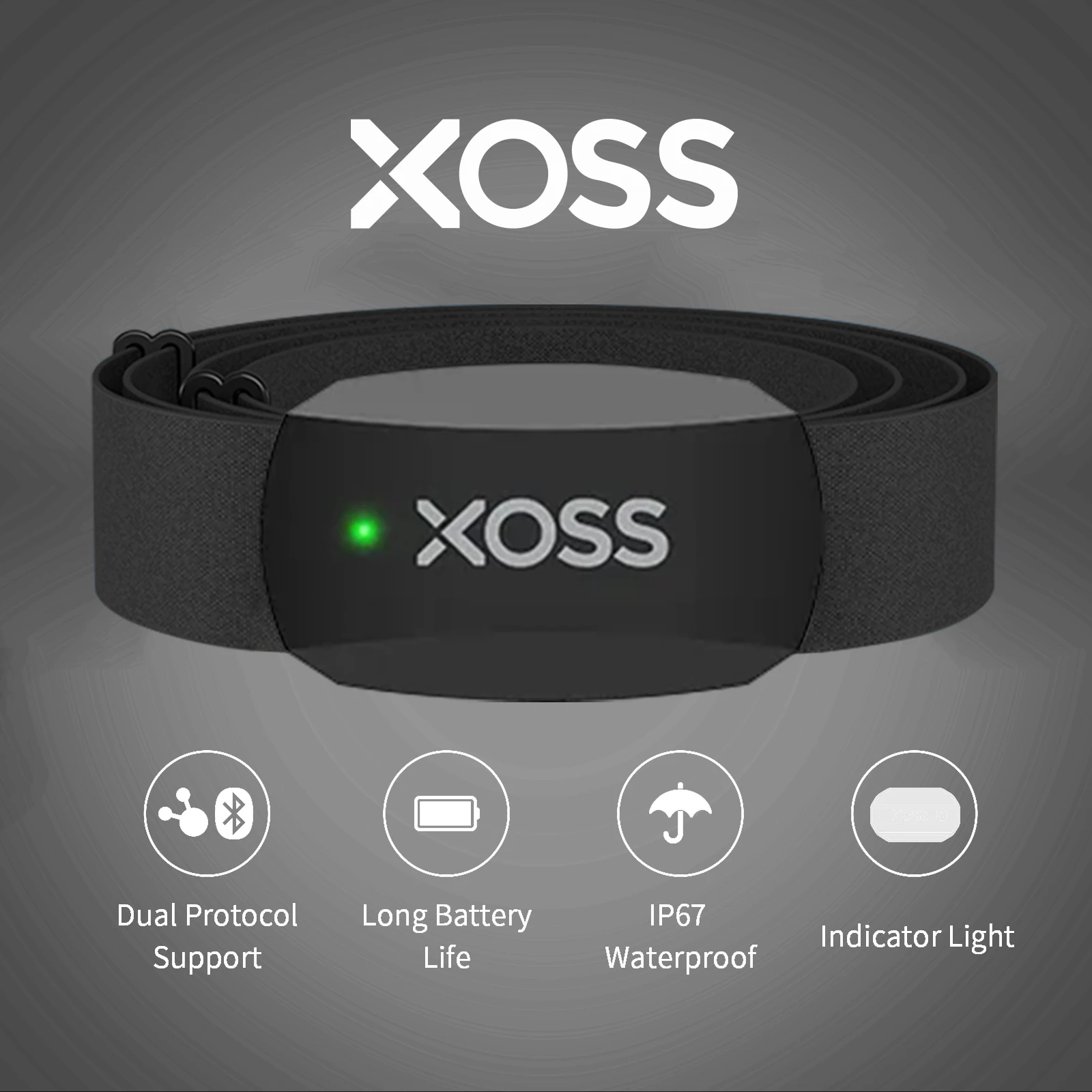 

XOSS X2 Outdoor Sports Heart Rate Strap Chest Strap for Running Heart Rate Monitor Watch Compatible Cycling Gear Accessory