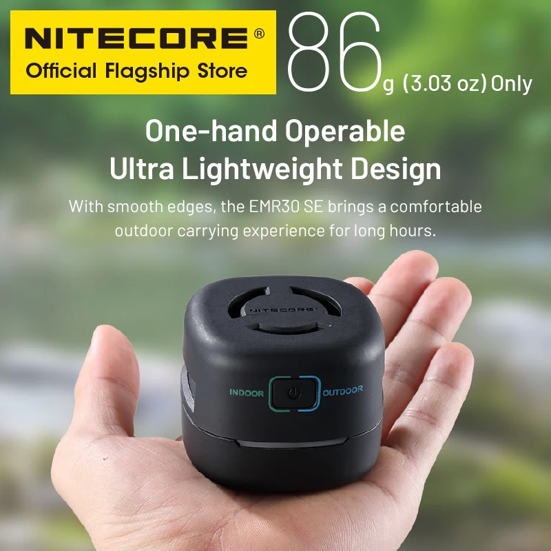 NITECORE EMR30 SE Mini Mosquitoes Repeller Portable USB-C Rechargable 16ft 360° for Fishing Camping BBQ Backyard Party Sleeping