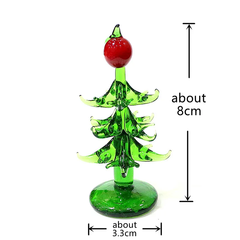 Albero di natale in vetro di Murano verde e trasparente statua ornamenti artigianali collezione di decorazioni per la tavola di casa creativa regali