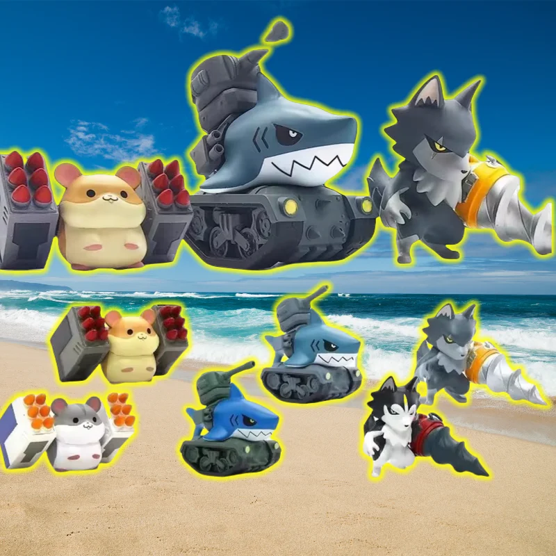 

New In-Stock Hma Mechanical Animals Series 2 Gachapon - Weaponized Animal Figures (Wolf, Shark, Hamster Collectibles