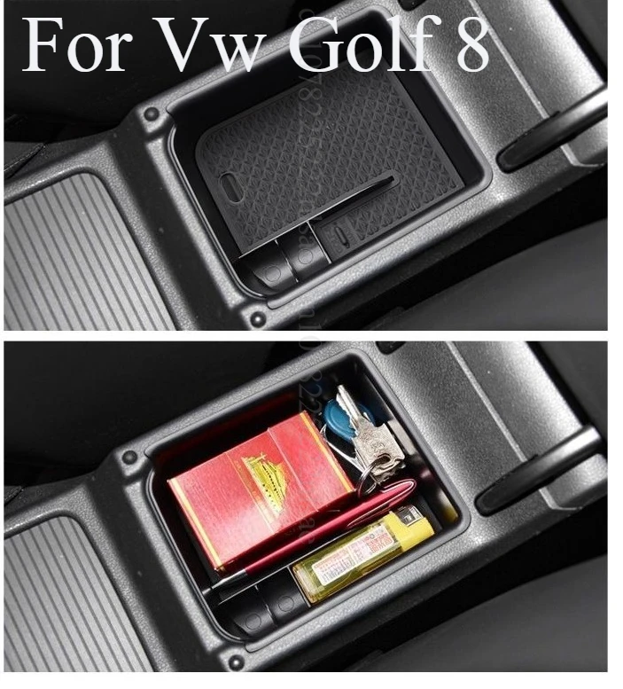 For Vw Golf 8 Armrest Storage Box Organizer Car Interior Accessories Practical Tray To Keep Essentials Tidy Efficiently