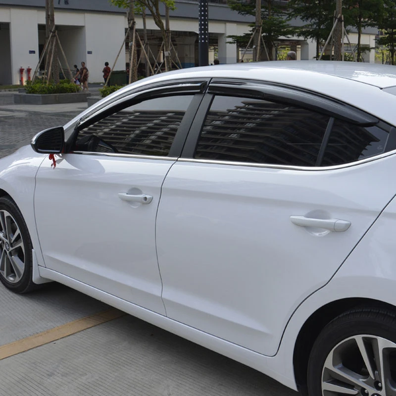 4PCS High-Quality Plastic Window Visor Vent Sun Rain Deflector for Hyundai Elantra Avante 2016-2020 Car Accessory