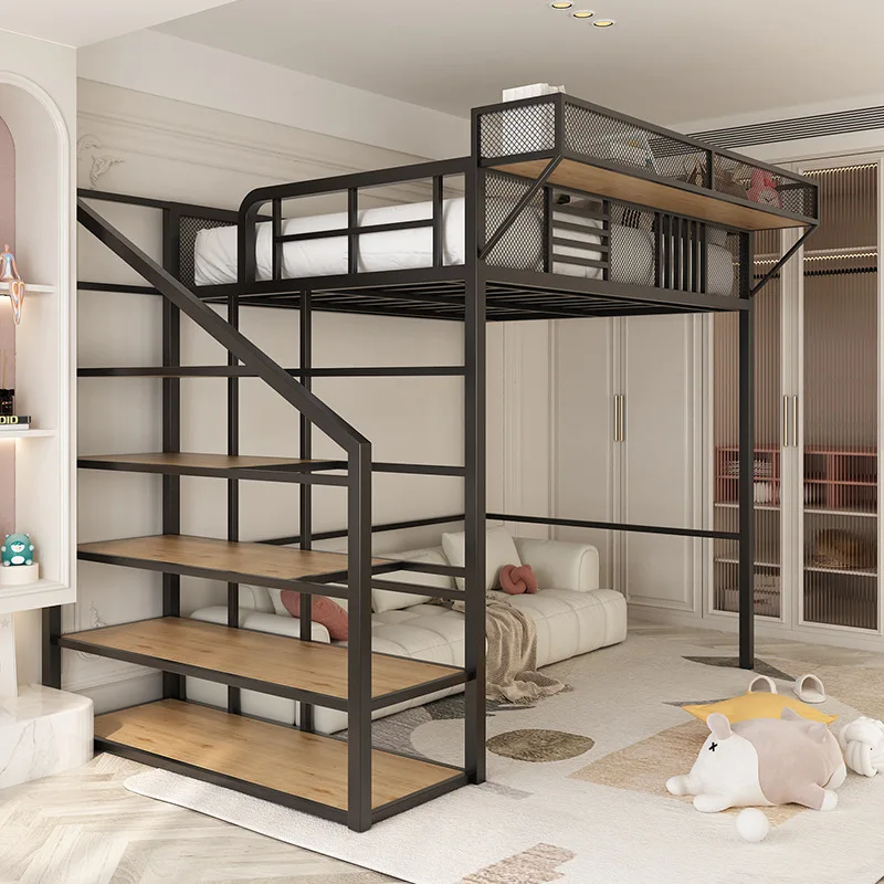 Elevated bed sheet Upper Lower empty space saving household second floor suspended Attic High and low