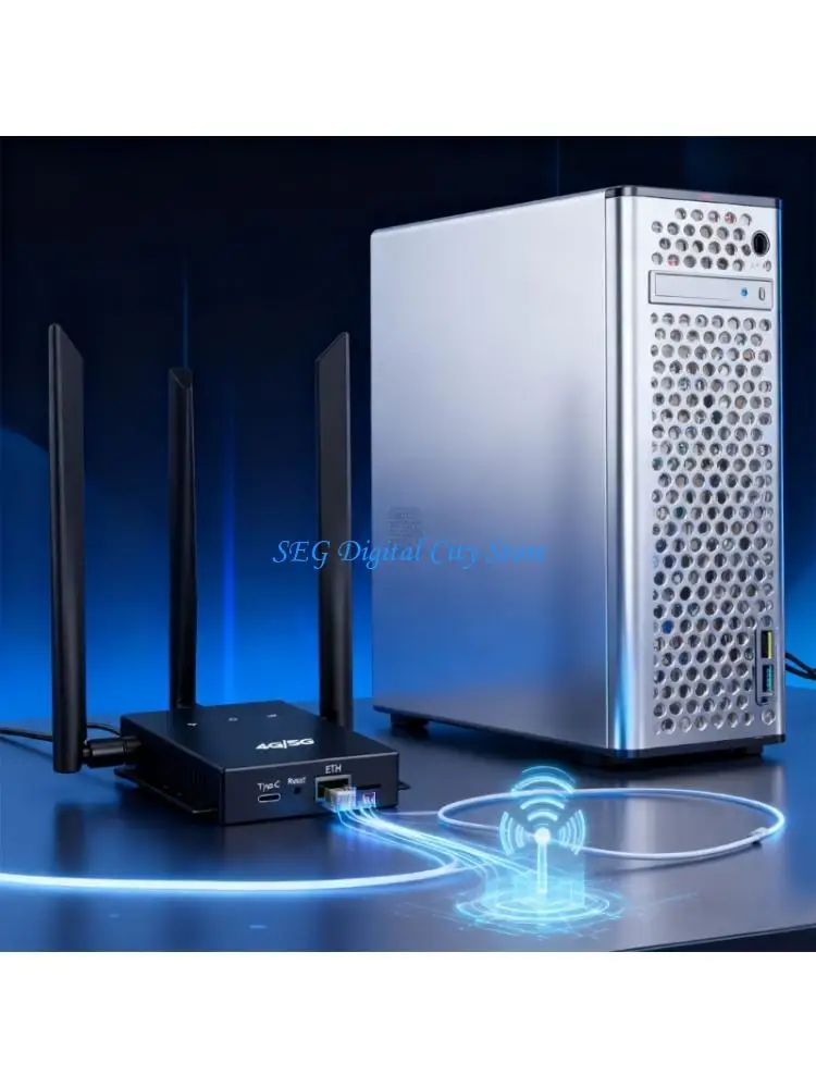 

U75B Mobile Hotspot Router 4G Support Removable Antennae Metal Case Card Operation Fast Networking 110V Voltages