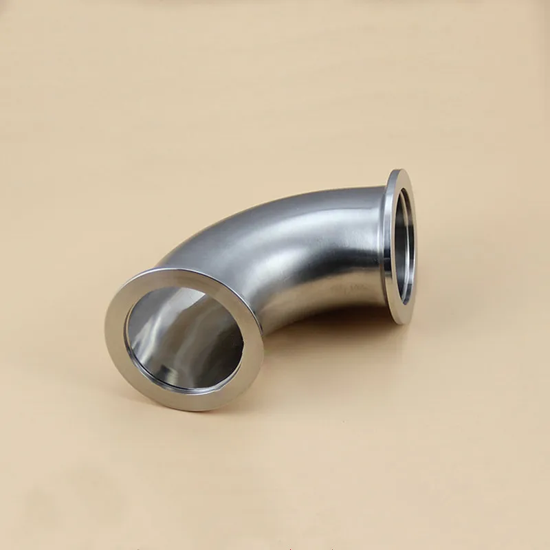 KF Vacuum Elbow Stainless Steel Vacuum Elbow Bend Pipe Tri Clamp Adapter 90 Degree Flange Elbow Fitting Tube KF16 KF25 KF40 KF50