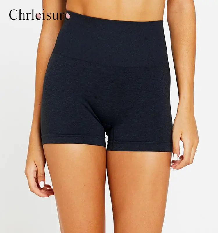 CHRLEISURE-pantalones cortos sin costuras para mujer, Shorts deportivos de realce para gimnasio, mallas informales de entrenamiento de cintura alta