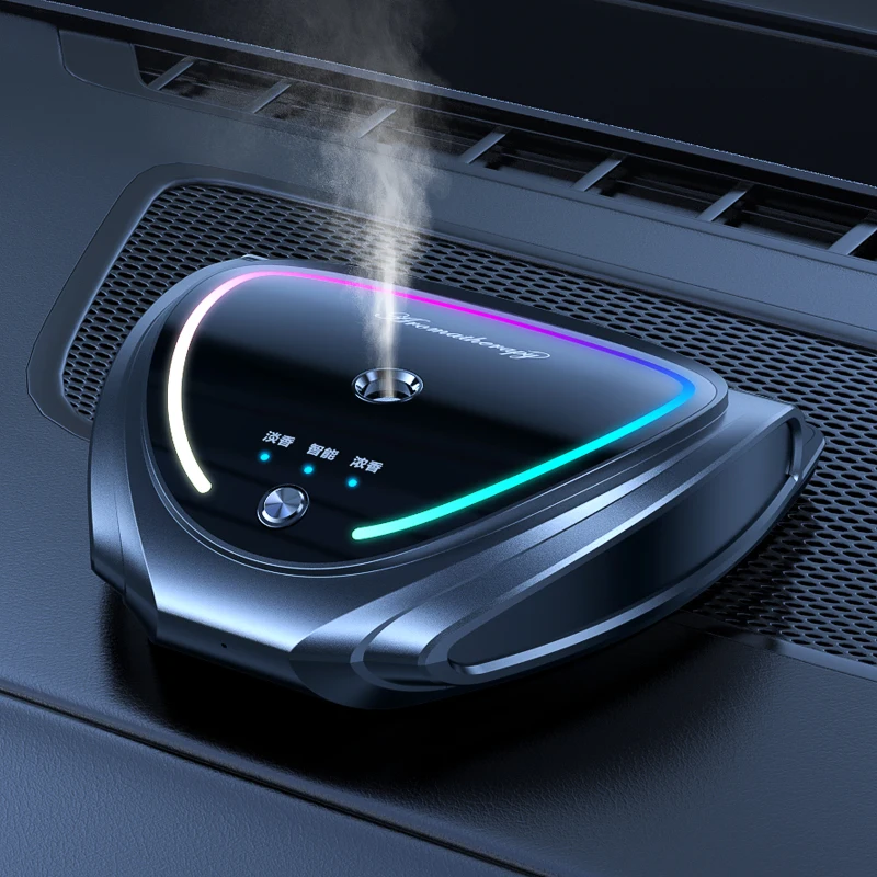 Solar car fragrance machine 2025 new atmosphere light automatic spray perfume lasting high-end men