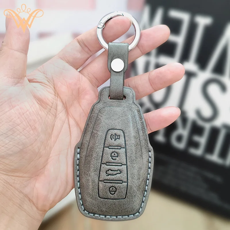 

Leather Shell Car Key Cover Case For Geely Emgrand GS Vision Preface Bonjour Coolray NL3 X7 EX7 GT GC9 Vision X6 X3 Ge GS S1