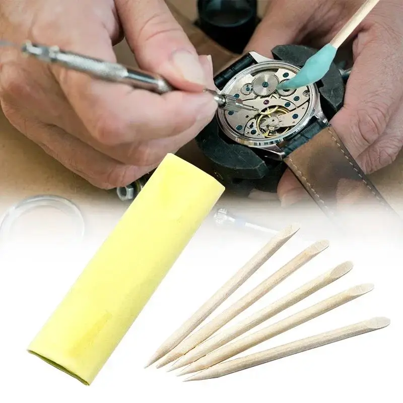 Watch Parts Movement Cleaning Clay With Wooden Stick Dust Removal Rubber Putty Cleaner Portable Oil Removal Tool for Watchmaker image 6