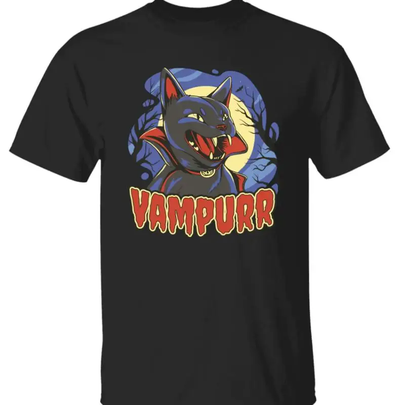 Vampire Black Cat T Shirt Halloween Vampires Cats Vampurr