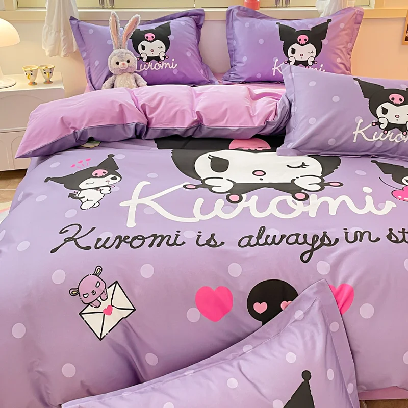 

Genuine Large Edition Kulomie 100% Cotton 4Pcs Set Cartoon Children's Sheet Quilt Cover Pillowcase Cotton 3Pcs Set