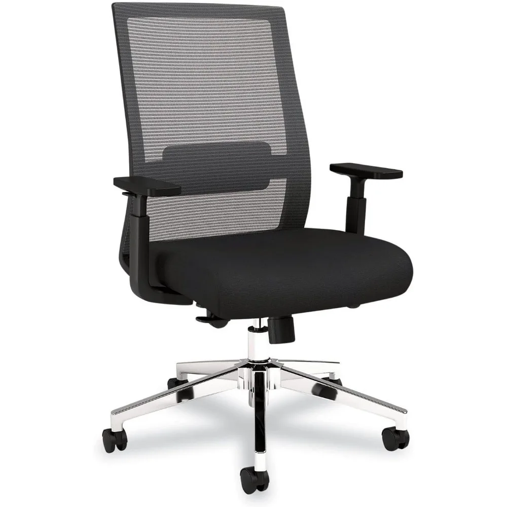Alera Ashdale Ergonomic Swivel Office Chair, Mesh Back Task Chair, Adjustable Seat and Arm Height, Supports Up to 275 lb, Black