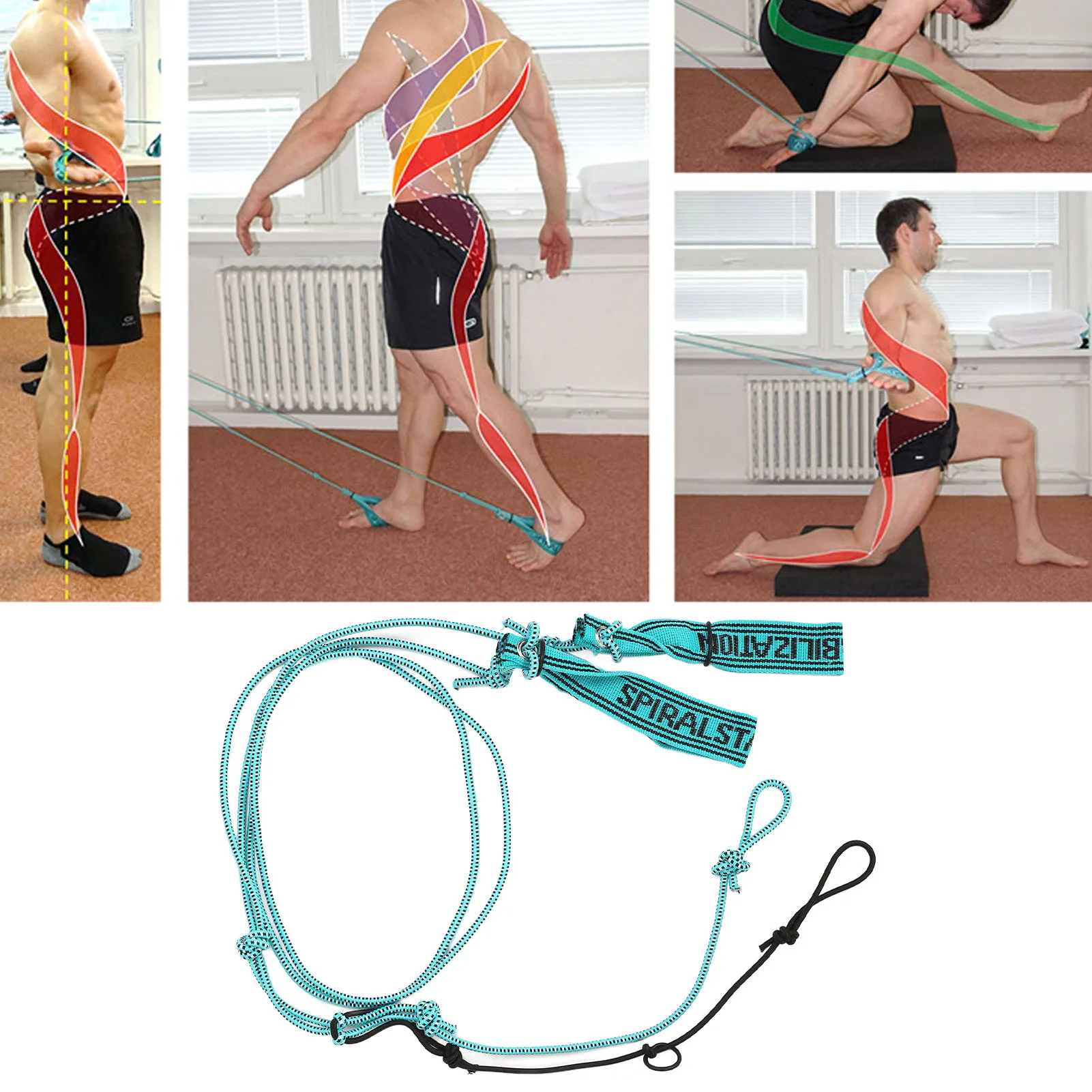 0.2in Stretching Strap Treating Pain Improves Posture for Scoliosis Herniated Discs Resilient Stretch Strap  Key Words