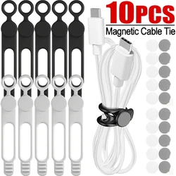 1/3/5/10PCS Magnetic Cable Ties Earphone Clip Cord Management Silicone Ties Magnet Cord Organizer Line Keeper Cable Wire Holder