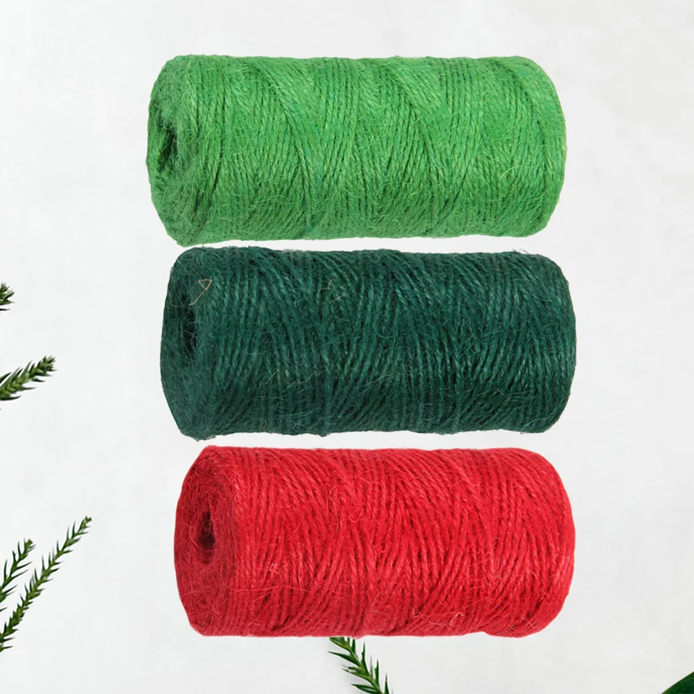 

2Pcs Colored Jute Twine Rope Soft Handmade Gift Wrapping String Decorative Packaging Christmas Jute Twine String