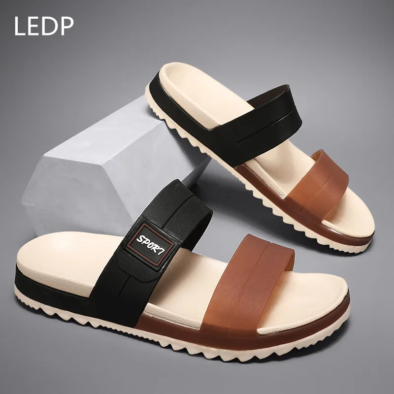 Slippers for Men Wear-Resistant Non-slip Fashion Breathable Trendy All-match Comfortable Waterproof Platform Shoes Summer Main