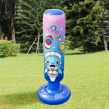 Aufblasbarer Tumbler-Boxsack für Kinder, Outdoor-Spielzeugspiele, Heim-Fitnessstudio, Boxen, Kampftraining, Stressabbau-Spielzeug
