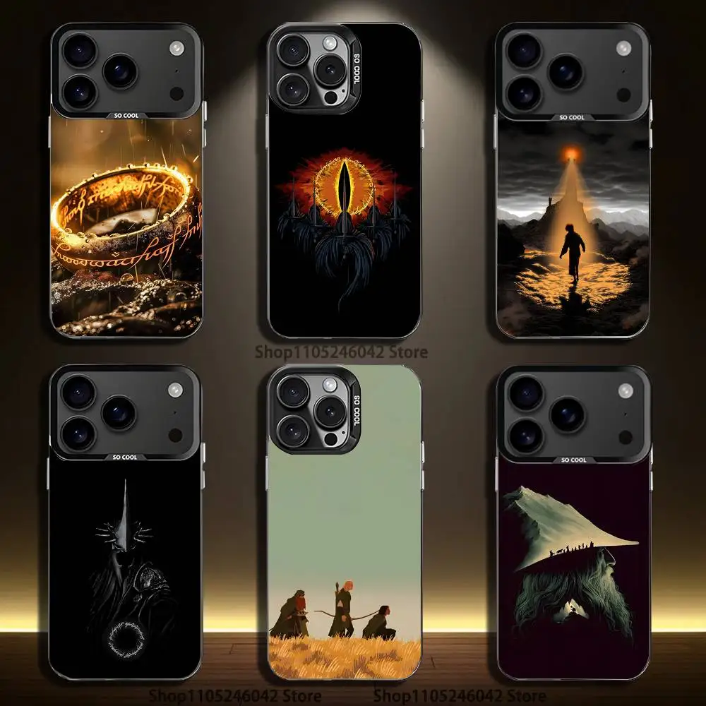 حلقات L-LordS R لهاتف Black Candy Matte Cover iPhone 17,16,15,14,13,12,11,Mini,Pro,E,SE4,XS,MAX #1