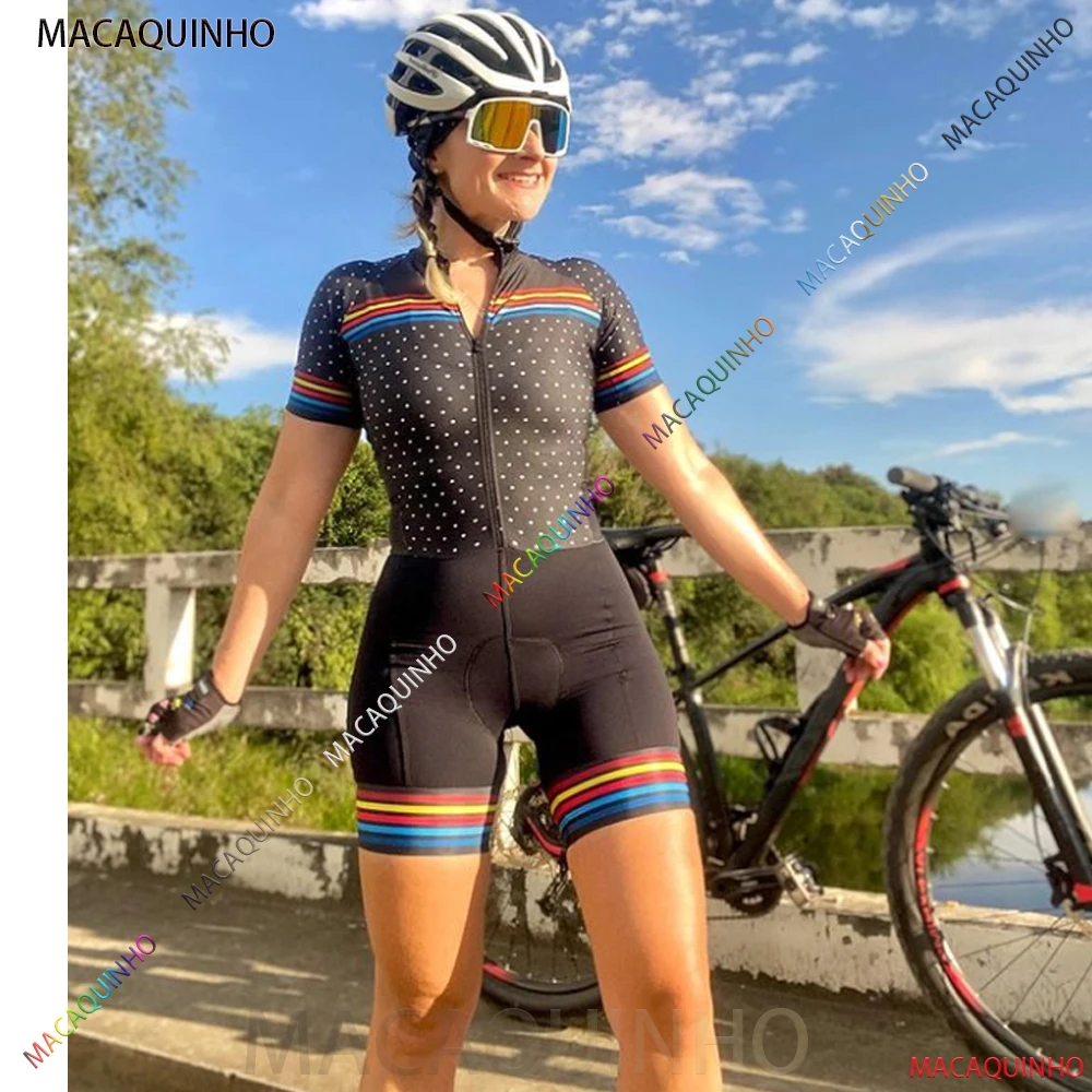 Women's Cycling Set Promotion Kafitt Cycling Jumpsuit Short Sleeve Tracksuit Macaquinho Ciclismo Bike Dresses Free Shipping