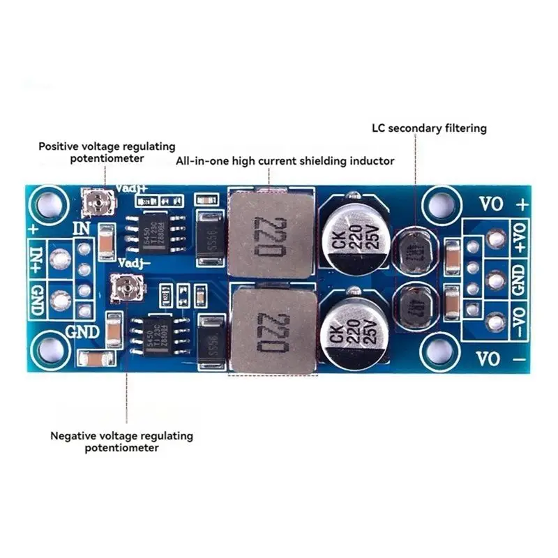 [A92P!】 DC-DC Step Down Converter ±5V ±12V 3A Dual Power Supply Module For Arduino Board Module DIY