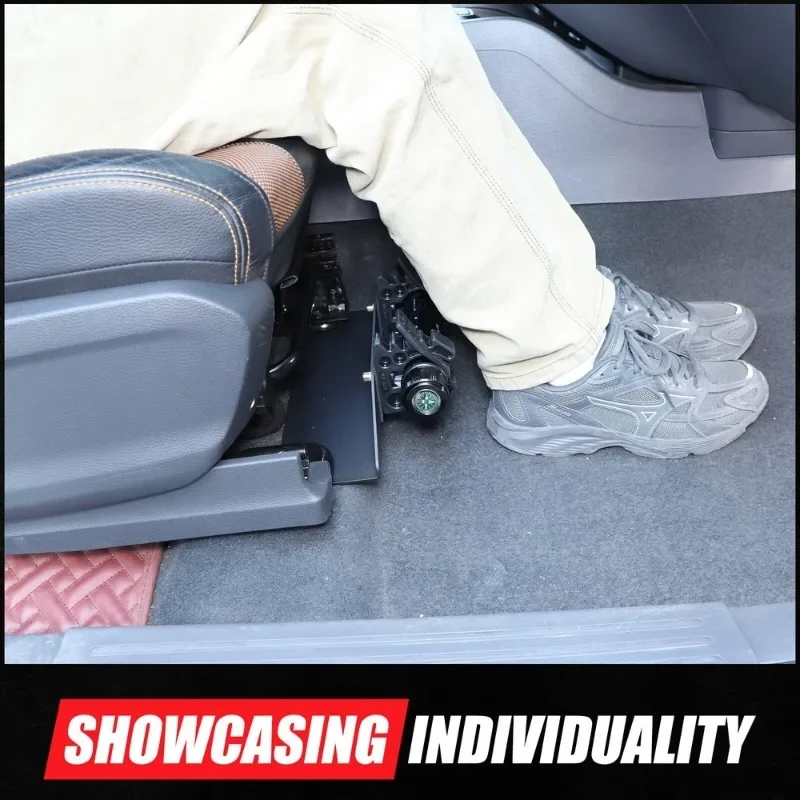 For Ford Ranger Wildtrak T6 T7 T8 2015-21 Aluminum Alloy Black Car Under Seat Flashlight Holder Bracket Interior Car Accessories - Image 3