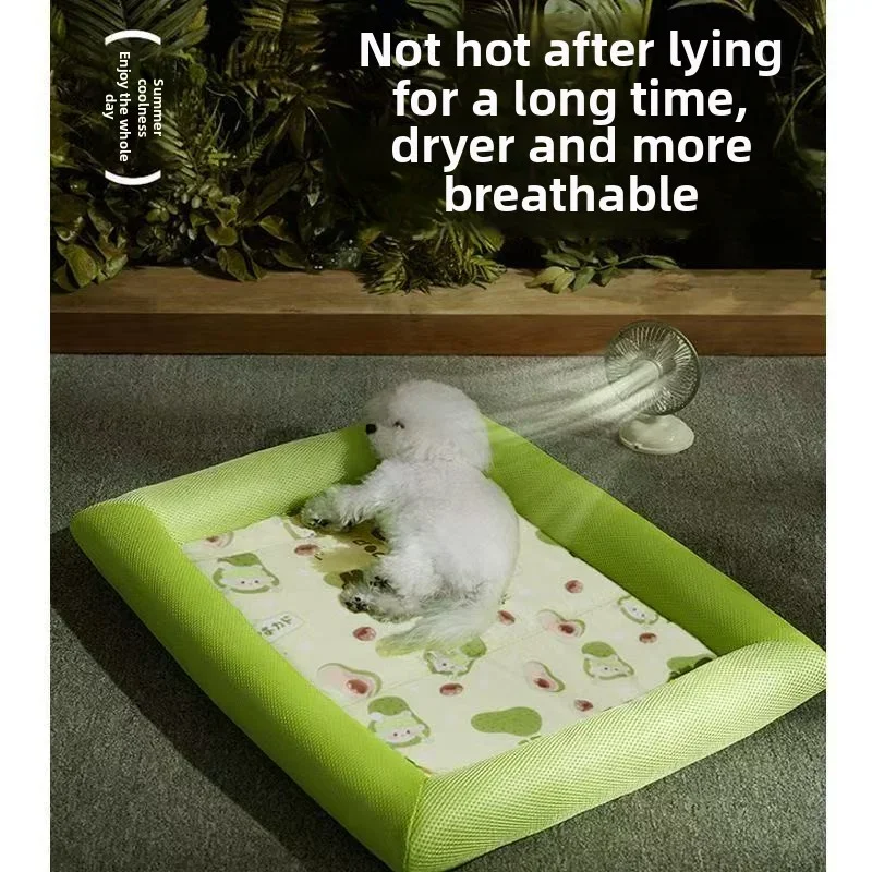

Cooling Puppy Bed Summer Dog Supplies Mat Accessory for Small Breeds Dogs Medium Pet Large Beds Sofa Blanket Baskets Fluffy Cats dog beds for large dogs