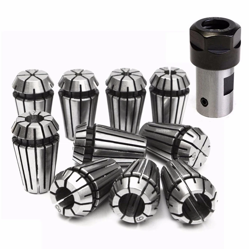 

10Pcs Er16 Spring Collet With 1Pcs Motor Shaft 8Mm Extension Rod Holder CNC Milling Tool Engraving Machine 1Mm-10Mm