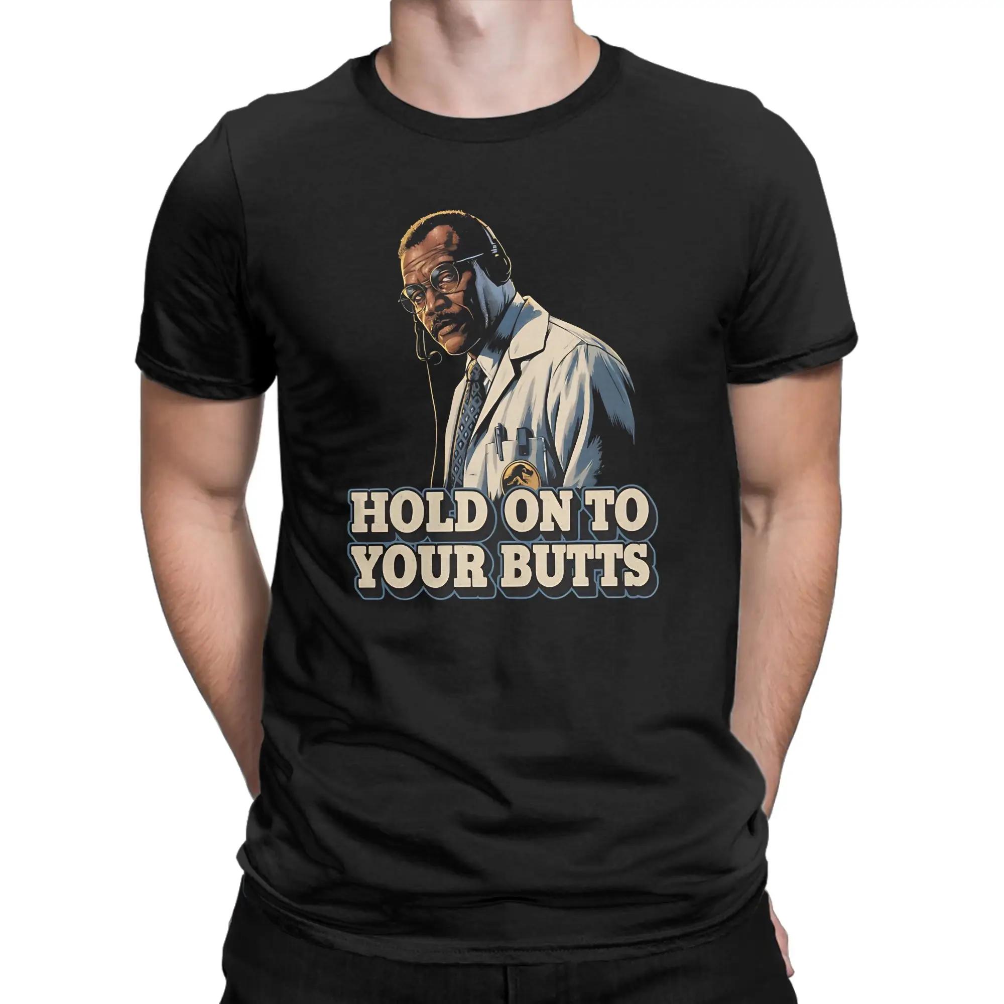 Camiseta divertida de algodón 100% con estampado de Jurassic Park para hombre