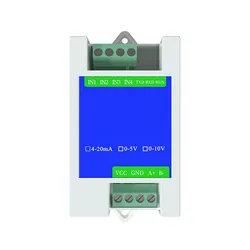 Modulo di conversione analogico 0-5V 0-10V 4-20mA a RS485 protocollo Modbus RTU 2 4 moduli di trasformazione RS485 digitale a 8 canali