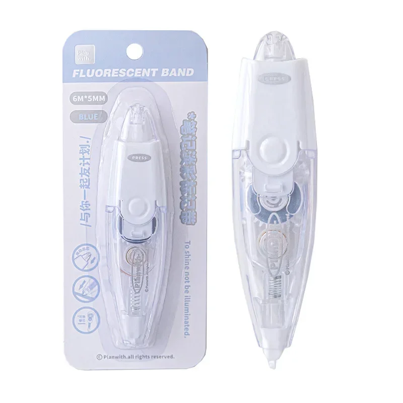 5mm 6m kawaii Highlighter Correction Tape Cute Multi Labeling Marking Masking Tape Erasable Marker Silky Tape for School Office