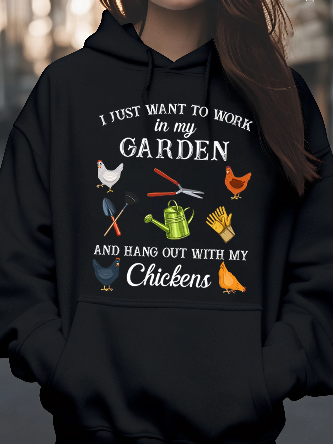 

Толстовка с принтом куриного сада, весна-лето, уличная женская повседневная толстовка для фермерской жизни