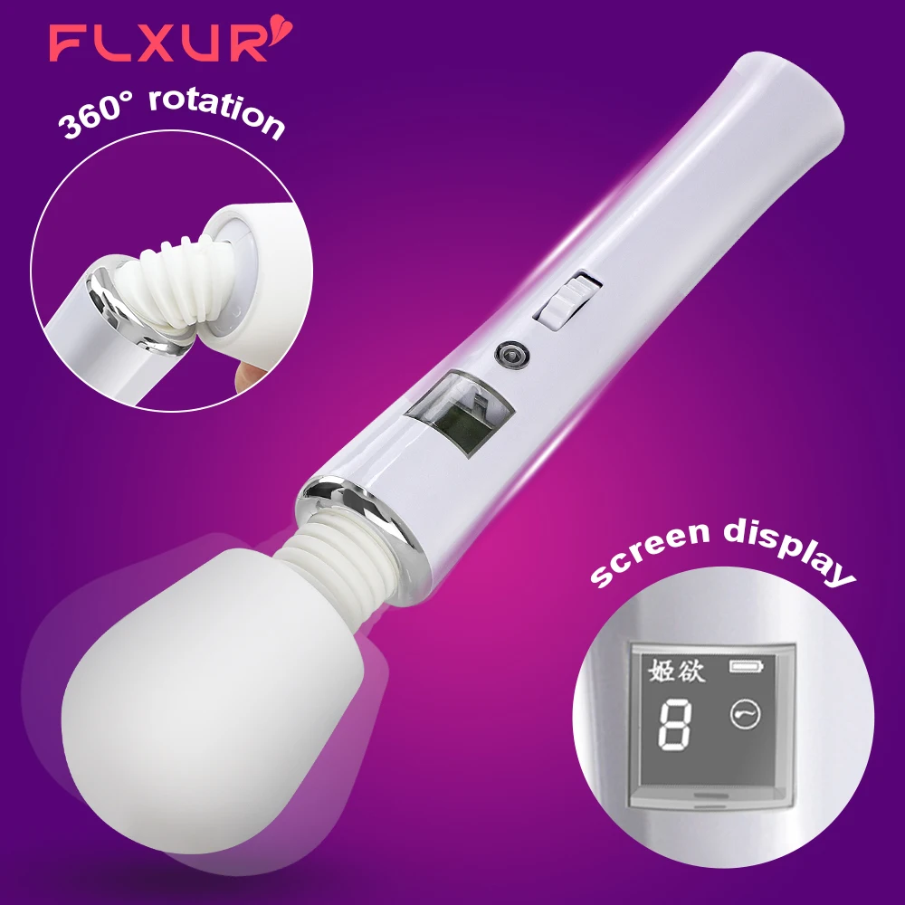 FLXUR Powerful Magic Wand Vibrators For Woman Clitoris Stimulator AV Stick G Spot Massager Female Masturbator Sex Toys for Women