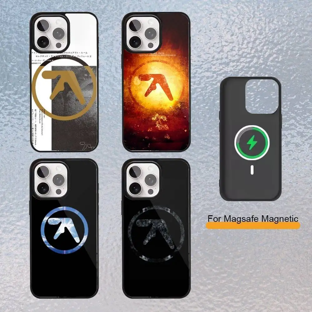 

A-Aphex T-Twin IDM Acid Techno Phone Case for iPhone 17,16,15,14,13,12,11 Plus,Pro Max Magnetic Wireless Charging Cover