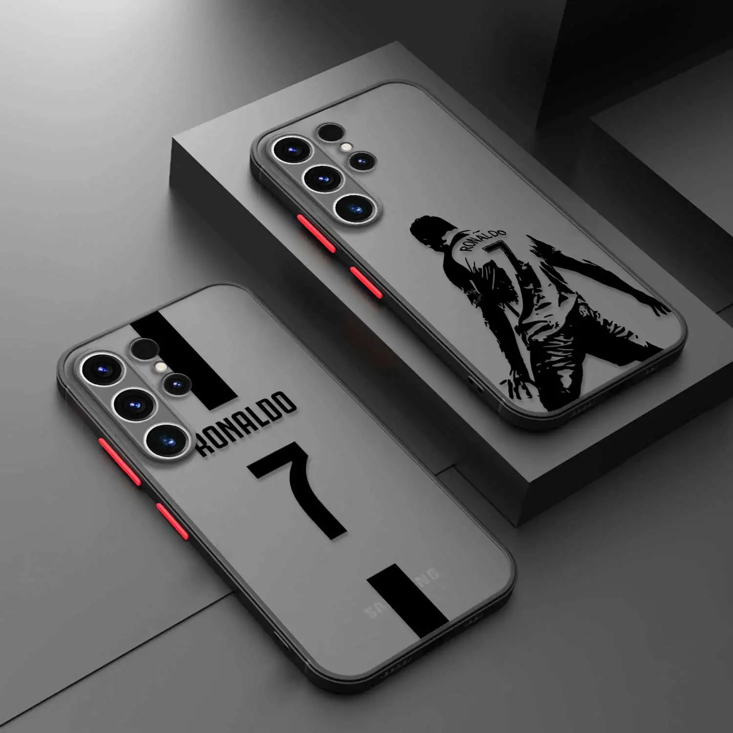 Mr Football CR7-Ronaldo Matte Phone Cover For Samsung S23 Ultra S21 Plus S20 FE S22 S10 Lite S8 S7 Note 20 10 S9 Case