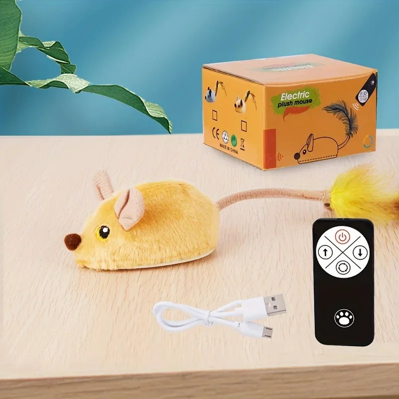 Pet Electric Toy Simulation Cat and Mouse Toy USB Charging Self-Hi Bored Cat Chasing Pet Toy Indoor Pet Products