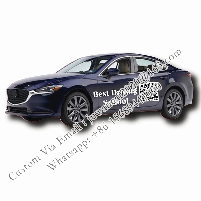 Car Business Cards QR Code Die cut Business Cards Driving School Business Cards Custom Shaped Business Card Car Detailing cards