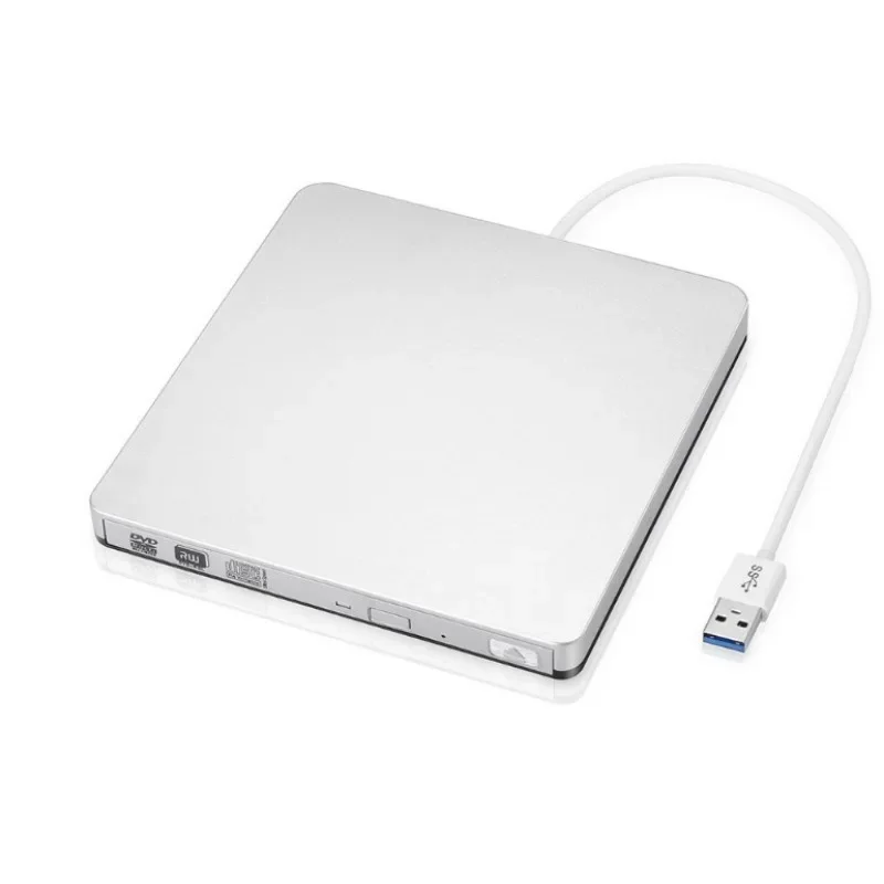 Ranura externa USB en la caja del quemador de la unidad de CD de DVD para Apple MacBook Air Pro, adaptador USB conveniente para que usted pueda reproducir películas musicales