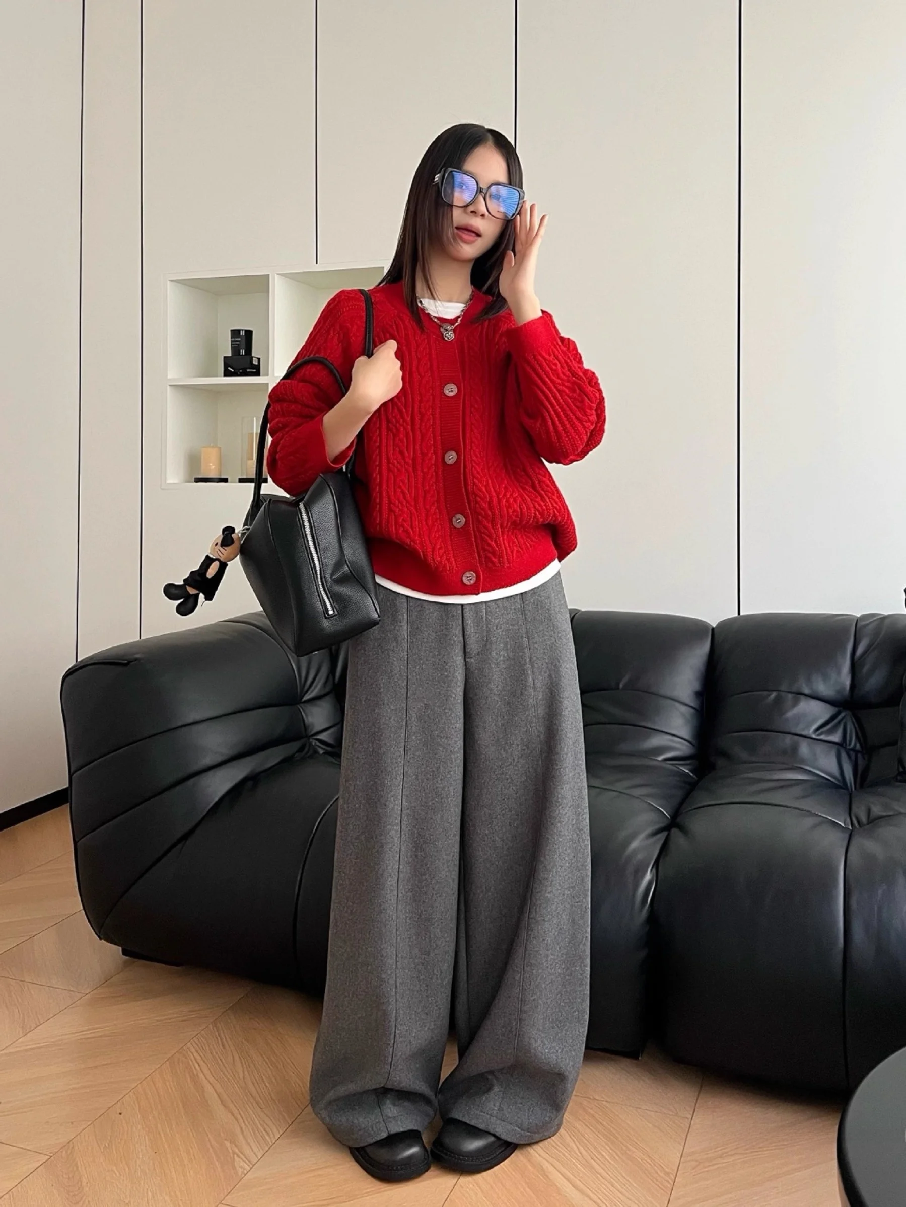 

Women's Autumn Winter Knitted Sweater Cardigan Loose Long Sve round Ne Warm Thiened Spiral Pattern Commute Sle Top