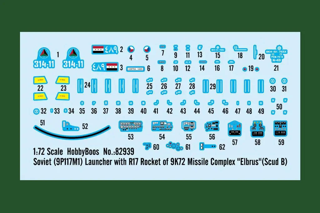 Hobbyboss 82939 1/72 Soviet (9P117M1) Launcher with R17 Rocket of 9K72 Missile Complex 