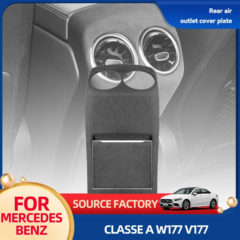 

Interior Stickers Alcan tara Suede For Mercedes-Benz A Class W177 V177 Car Rear Air Vent Outlet Cover Panel Frame Interior Upgra