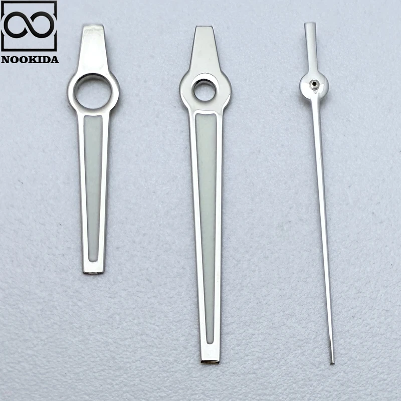 

NOOKIDA Silver Simple Polished Hands Green Luminous for Japan NH35/NH36/4R/7S Automatic Movement Mechanical Watch Accessories